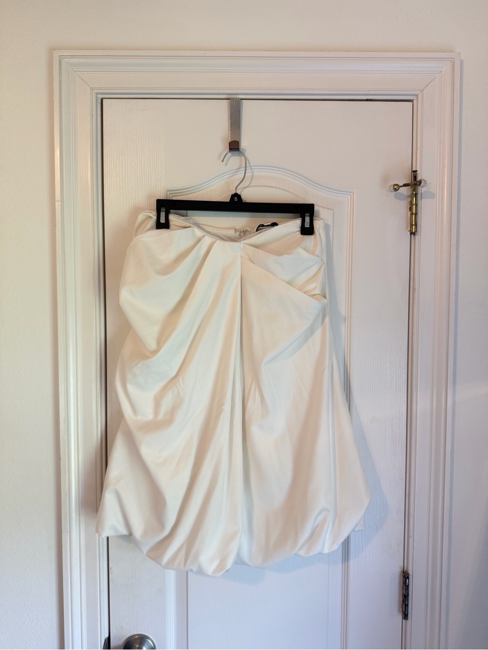 Sea New York Cream Draped Bubble Hem Mini Dress